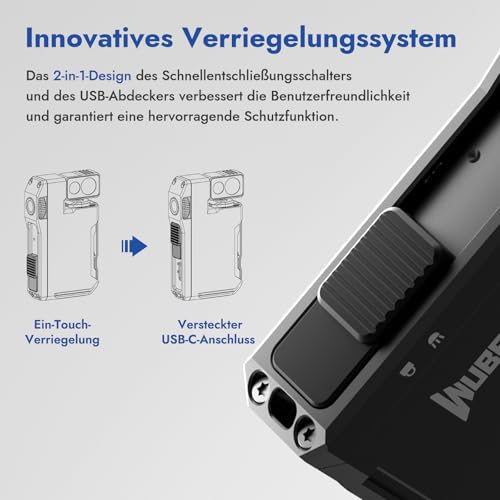 WUBEN G5 Taschenlampe LED Aufladbar, RGB Mini LED Taschenlampe Schlüsselanhänger 400 Lumen, EDC Multifunktional Magnetische USB Taschenlampe Kleine, 6 Modi Flashlight Wasserdicht für Camping Outdoor