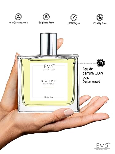 Image of EM5 Swipe Perfume for Women | Powdery Fruity Rose | EDP Strong and Long Lasting Spray | Luxury Gift for Her