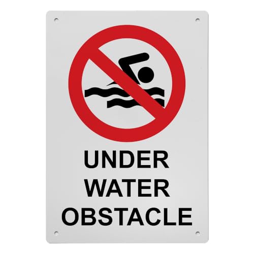 Under Water Obstacle Sign, 8.5 x 11 in