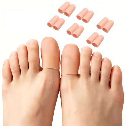 Pack of 12 Gel Big Toe Caps,Toe Protectors for Cushioning & Nail Coverage