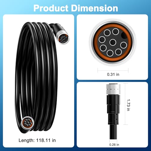 Cable Ethernet vhbw 10FT compatible Humminbird Helix miniatura 3