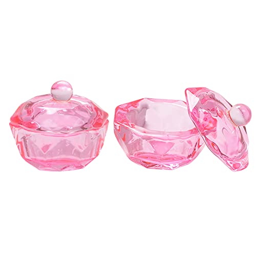 2 Pzs Acrílico Nail Art Recipiente de Vidrio miniatura 1