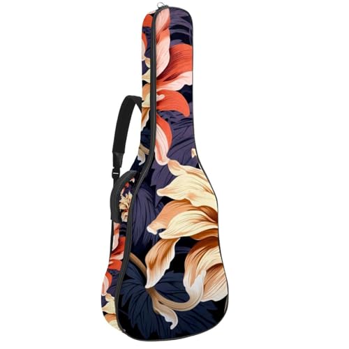 Sac pour guitare à belles fleurs étanche et rembourré 42"
