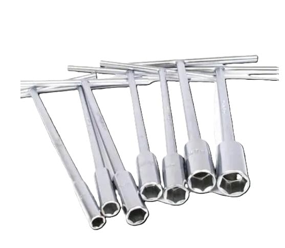 Pack of 7 t socket set 8,10,11,12,13,14,15for Plumbing Maintenance and Workshop Repair Use Silver-image-24