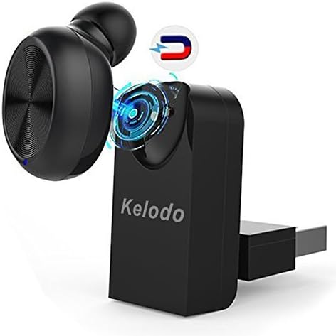 Bluetooth Headphone, Kelodo Bluetooth 4.1 Stereo Driving Earphone Headset, Hands Free Earset Built-in Microphone Lightweight Earbud (Car Phone Holder Included) for iPhone Samsung Huawei LG,etc (1 Pcs)