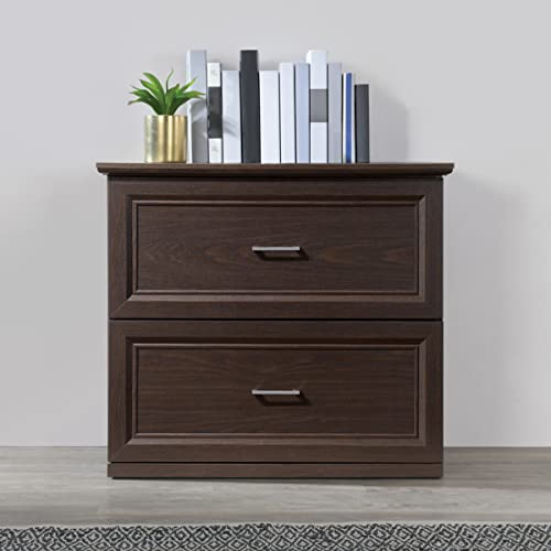 Osp Home Furnishings Jefferson 2-Drawer File Cabinet With Euro-Style Drawer Glides And Lockdowel Fastening System, Lateral, Espresso #TOP1