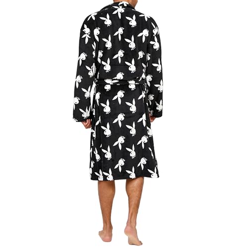 Playboy womens Amazon Exclusive Luxury Super Soft Plush Robe With Rolled Collar and Pockets3