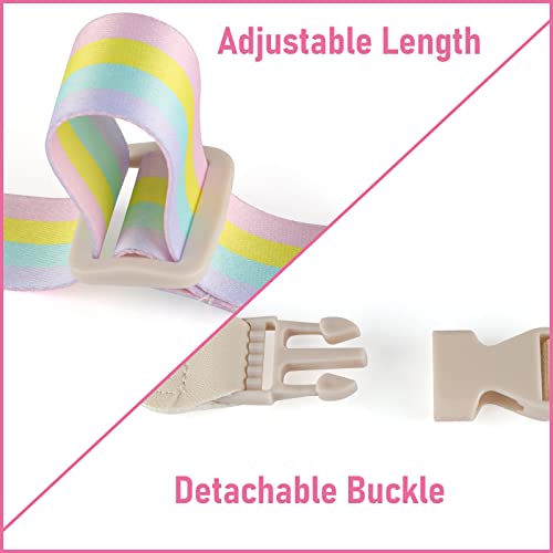 Vunake Replacement Shoulder Strap for Kids Girls Boys Universal Adjustable Shoulder Strap Belt for iPad Case Tablet Case Laptop Camera Briefcase Comfortable Neck Strap Nylon,Colorful - Image 3