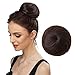 SARLA Donut Chignon Bun Straight Updo Hair Bun Hairpieces Synthetic Scrunchie Hair Bun Extensions Q3 (2/33 Dark Chocolate)