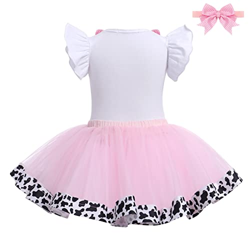 Baby Girl 1st Birthday Outfit Farm Cow Ladybug Romper Tutu Skirt Headband Christmas Bee Cake Smash Photo Shoot Clothes3