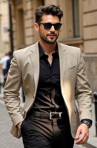Image of MILORDE Reversible Belt for Men - Adjustable Size - Premium Leather - Double Style in One Belt