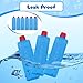 Menolana 6 Pieces Ice Blocks Ice Pack Rectangular PETG Simply Stays Frozen for Longer Blue Reusable for Home Family Picnic BBQ Fishing