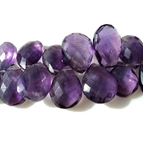 Perles améthyste poire facettée pour créer vos bijoux de soirée élégants