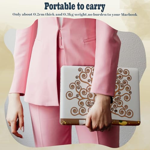 Funda MacBook Pro 13 con protector de teclado contra arañazos carcasa A1278 árbol marrón 2