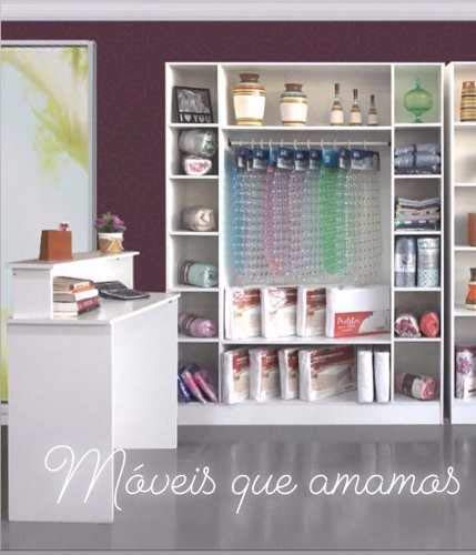 Expositor De Roupa Cabide Arara + Balcão De Atendimento Loja Magia Móveis