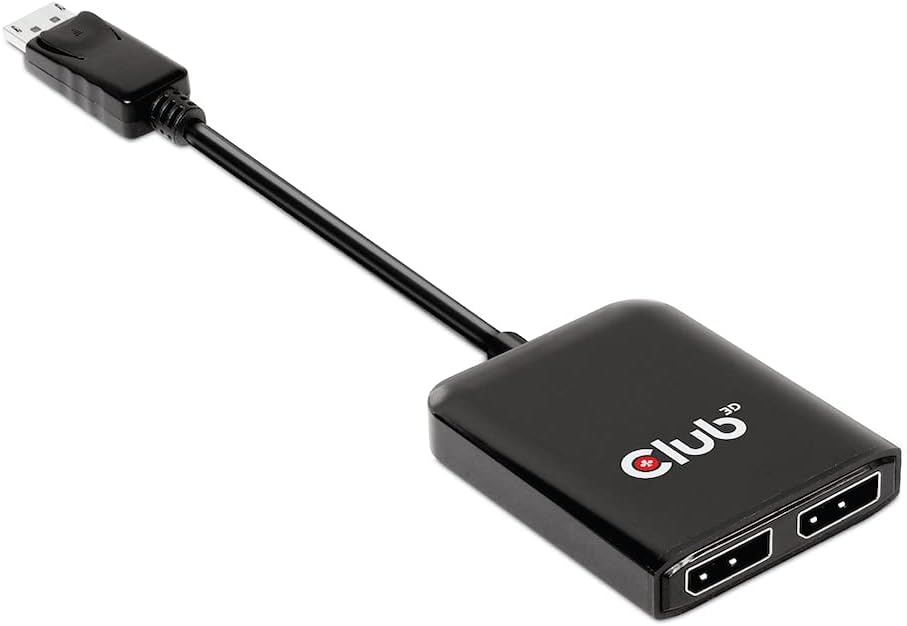 Club 3D CSV-7200 Displayport 1.4 to Displayport Dual Monitor 4K 60Hz M/F MST hub