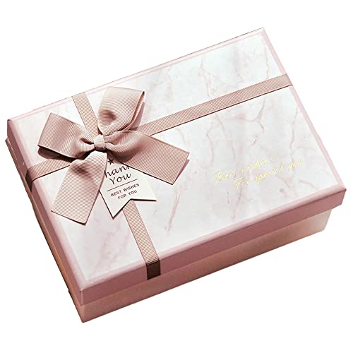 ラッピング箱+紙袋 ギフトバッグ プレゼント包装 手提げラッピング箱 プレゼント用 ビジネス 贈答用 シンプル おしゃれ 収納 可愛い きれい 大きいサイズ リボン 高級クラフト バレンタイン 母の日 父の日 クリスマス 結婚式 二次会 (1号:16*11