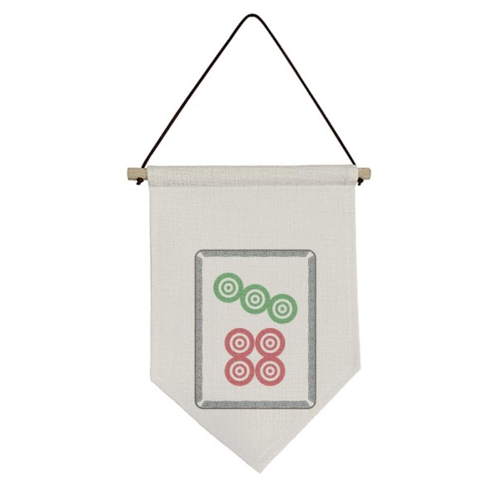 Bandera de lona Mahjong tapiz vertical de 7 azulejos de pared