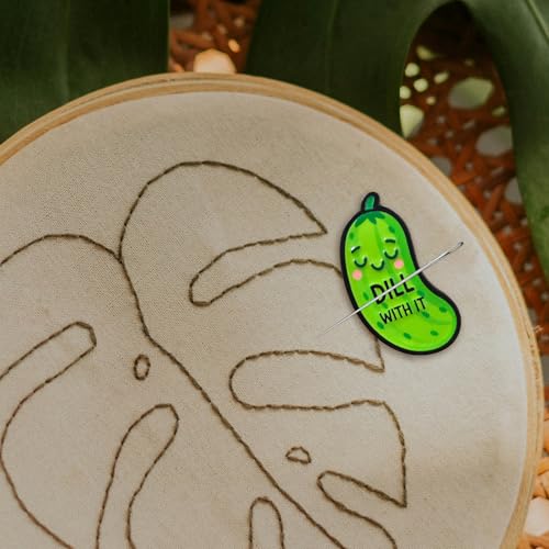 Image of Funny Pickle Needle Minder, Needle Minder Magnet, Magnetic Needle Nanny Needlework Accessories