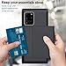 SZSSZSM Wallet for Samsung Galaxy S20 Ultra Case with Card Holder Dual Layer Military Grade Protective Shockproof Hidden Card Slot Slim Fit Phone Cover - Black