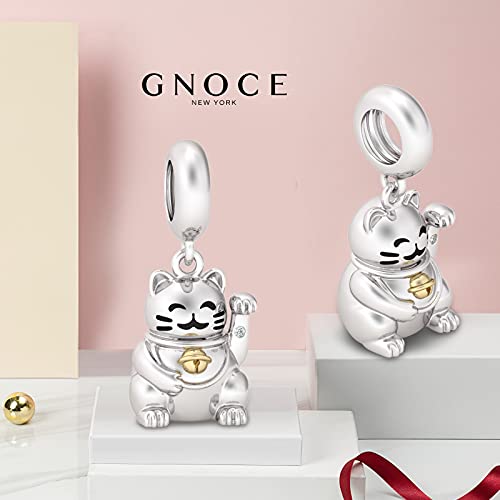 Image of GNOCE Japanese Charm Bead Silver Plated Pendant Dangle Charms fit Bracelet Jewelry Gift for Women