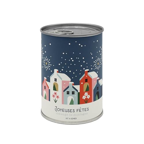 MauvaisesGraines-kits à semer - Mauvaises Graines - Noël - Kit de Plantes à Semer en Boîte - Kit de Culture à Offrir comme Cadeau Original Amis Famille Fêtes - Ultra Simple à Utiliser - 100% Fabriqué en France (Joyeuses Fêtes) - -6%