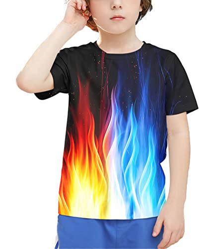 Image of Linnhoy Kids 3D Print Fashion Graphic T-Shirts for Boys Girls 6-16 Years