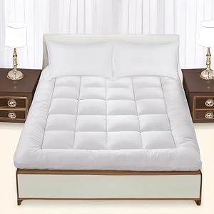 AVENAT Small Single Mattress Topper Bed 5cm Tnick Extra Soft Fluffy Quilted With Strong Corner Straps Bed Topper Microfiber Hollow Fiber Hypoallergenic (Small Single 76x190cm)