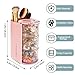 WCHOSOZH 3-Tier Clear Hair Accessories Organizer with Hair Brushes Holder, Rotatable Drawer Makeup Sponge Holder Desktop Organizer Case for Makeup Brush Lipsticks Q-tip Cotton Swab Stationery (Pink)