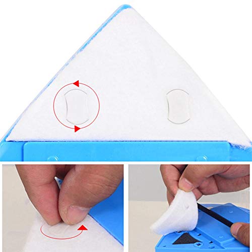 Double-Sided Magnetic Window Glass Cleaning Brush，Glass Wiper Magnetic Cleaning Tools With Anti-Falling Rope Triangular Glass Wiper/Cleaner For High-Rise Double Car Glazed Windows Thickness #TOP5