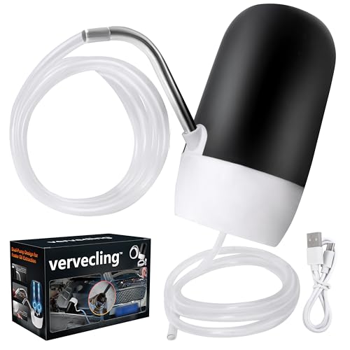 vervecling Oil Pump Extractor Upgraded Self-Powered Electric Oil Change Pump No Need Powered by Car Engine Oil Transfer Pump Fluid Transfer Pump for Marine Boat Car ATV RV Truck Motorbike