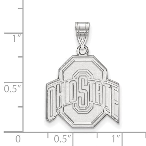 Ohio State Large (3/4 Inch) Pendant (Sterling Silver)2