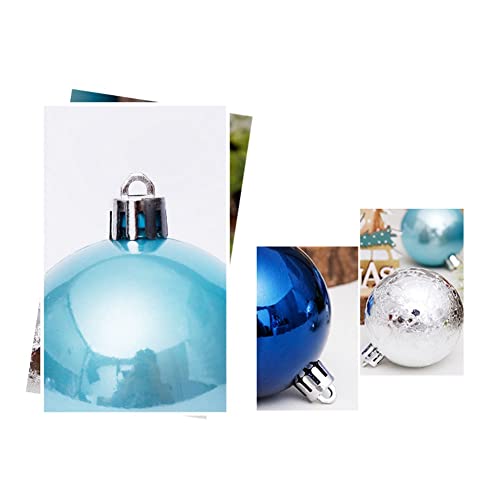 30Pcs Christmas Balls 6Cm For Tree Blue Christmas Balls Plastic Ornaments Decorations Home Pendants #TOP2