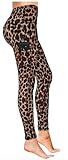 Luxleg High Waist Womens Leggings - Active Workout Leggings - Tummy Control Soft Ankle Length Leggings for Women(L-XL, Leopard Print Pockets)