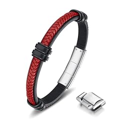 I-Leather Color: Black&Red;Metal Color: Black