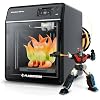 FLASHFORGE 3D Printer AD5M Pro with 250g PLA, 600mm/s High Speed CoreXY High Precision Printing, 280C Quick-Swap 0.4 & 0.6mm Hotend, 50dB Silence and Built-in Camera, Build Volume 220 * 220 * 220mm