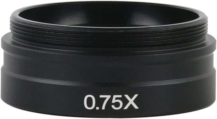 Microscope 0.3X 0.35X 0.5X 0.75X 1X 2.0X Auxiliary Barlow Objective Lens for 120X/180X/300X C-Mount Industrial Zoom Lens(0.75)