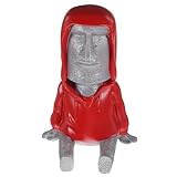 Gadpiparty Soporte de resina para teléfono móvil con excelente sensación al tacto y diseño anticaída en forma única de Moai para ver películas y leer mensajes, color rojo