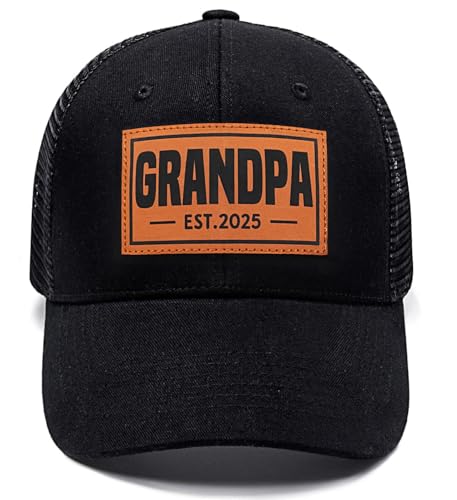 Image of Papa Dad Trucker Hat - Adjustable Men's Snapback Hats for Dad Grandpa, Fathers Day Birthday Gifts from Daughter Son