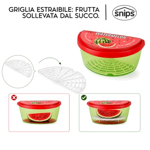 Snips Salva Anguria 3 L, Contenitore Frigo con Griglia, Made in Italy - Immagine 2