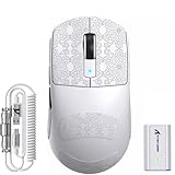 SOURIS DE JEU SUPER LÉGÈRE 39G: Le poids net est de seulement 39±3g. Adoptant une conception de squelette interne innovante, une coque fine et robuste. Offre un mouvement plus flexible et un meilleur contrôle pour un champ de bataille de jeu féroce. Le processus de revêtement au toucher glacé de la coque améliore considérablement le confort de la main et est conforme à la structure ergonomique parfaite.