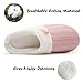 NineCiFun Women's Slip on Fuzzy Slippers Memory Foam House Slippers Outdoor Indoor Warm Plush Bedroom Shoes Scuff with Faux Fur Lining size 7 8 pink