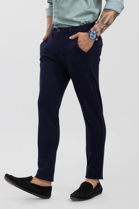 Image of SNITCH Men High Rise Active Plum Stretch Pants