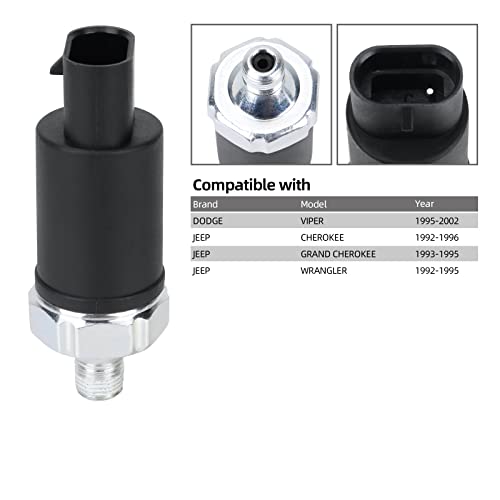 56026779 Engine Oil Pressure Switch & Sender Unit Compatible With Jeep Cherokee Grand Cherokee Wrangler Dodge Viper 56026779Ab 1S6646 Ps233 #TOP1