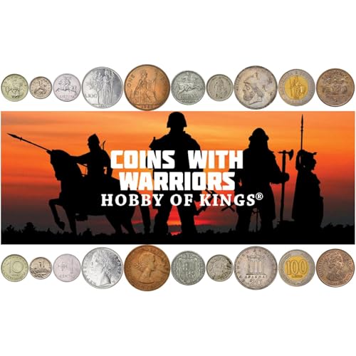 Pièces de monnaie guerrier : lot de 10 jetons de collection cavalerie et héros
