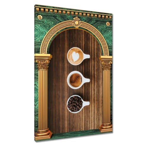 Café peinture imprimée sur toile 60x90cm décoration murale pour un professionnel N° H6788M