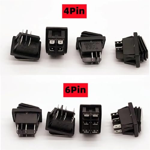 Interruptor KCD4 de acero inoxidable con LED amarillo para acabados profesionales 3
