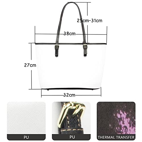 Sac à main en cuir imprimé pattes de chien élégant - 3