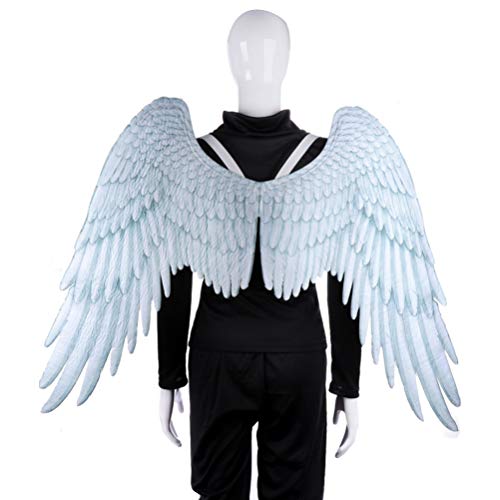 LIOOBO Asas de Anjo Adulto com Tiras Elásticas Asas de Penas Acessório Fantasia de Anjo para Cosplay
