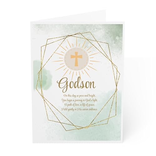 J&J'S TOYSCAPE Godson Baptism Card